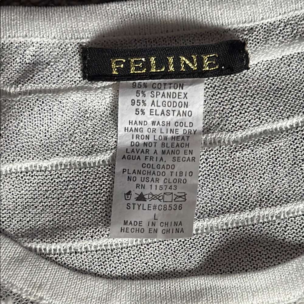 NWOT - Feline Creamy White Lace Detail Top. Various Sizes. - Picture 2 of 5